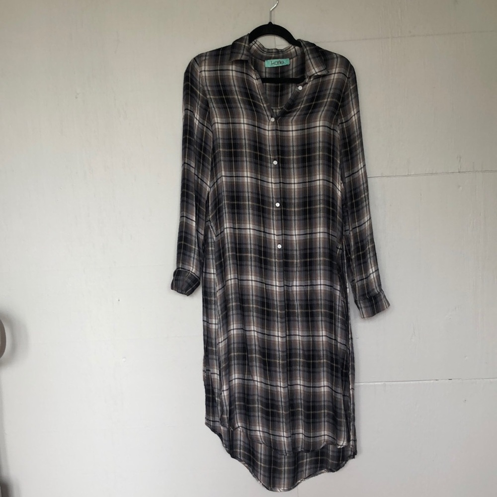 Long plaid shirt